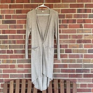 Long Ribbed Cardigan